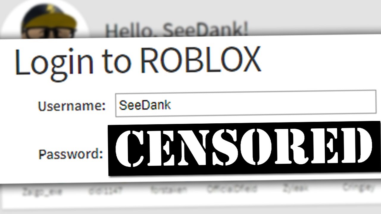 username and passwords for roblox